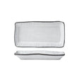 907572 - Tablekraft Linea Organics Rect Platter 300x160x40mm White (Sold in sets of 4)
