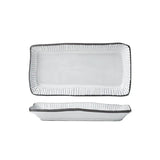 Tablekraft Linea Organics Rect Platter 300x160x40mm White (Sold in sets of 4)