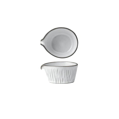 Tablekraft Linea Organics Service Bowl W/Spout 100x60mm Whi (Sold in sets of 4)