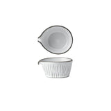 Tablekraft Linea Organics Service Bowl W/Spout 100x60mm Whi (Sold in sets of 4)