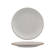 9099170 - Round Coupe Ribbed Plate - MINERAL (Sold in sets of 6)