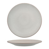 9099173 - Round Coupe Ribbed Plate-310mm Ø MINERAL (Sold in sets of 3)