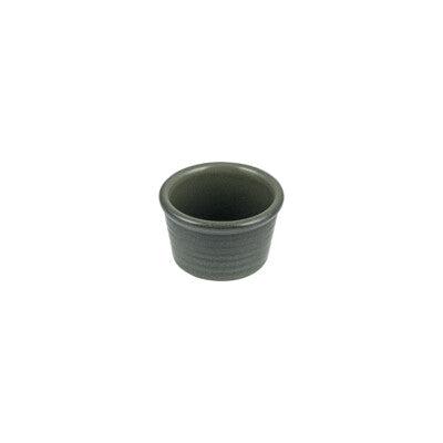9099316 - Ribbed Ramekin-85mm Ø - 50mm H PORCELAIN FOREST (sold in set