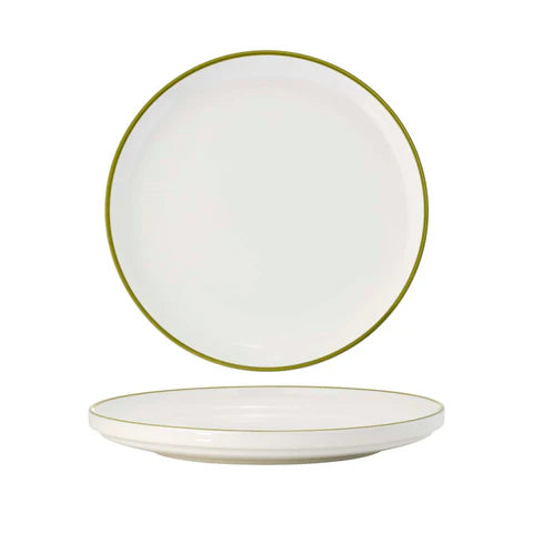 91086-GY - Tablekfraft Core Round Plate Walled Lip 200x23mm (Box of 4)