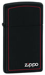 Zippo Black Matte with Zippo® Print and Border Slim - 91618zb