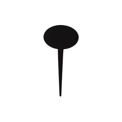 91992 - RYNER Display Ryner Glass Oval Tag Black (6Pcs/Bag) (Sets of 24)