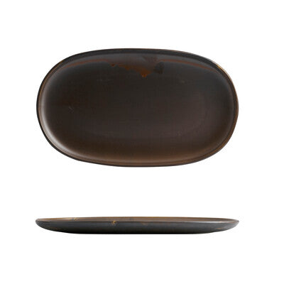 926642 - Oval Coupe Plate (Sets of 6) Moda Porcelain Rust