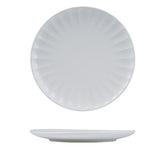 927262 - ROUND PLATE-260mm Ø SCALLOP (Sets of 4) SNOW
