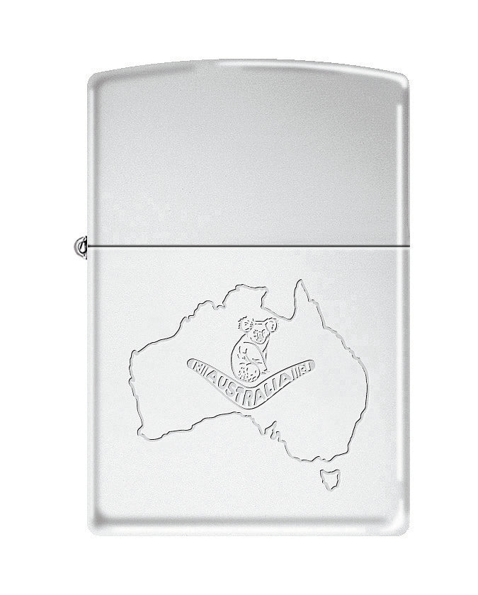 Zippo Australian Koala on Map High Polished Chrome - 94006