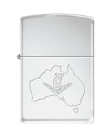 Zippo Australian Koala on Map High Polished Chrome - 94006