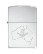 Zippo Australian Koala on Map High Polished Chrome - 94006