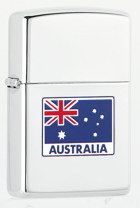 Zippo Australian Flag High Polished Chrome - 94100