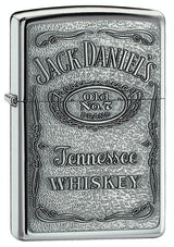 Zippo Jack Daniel's® Label Pewter Chip High Polished Chrome - 94237