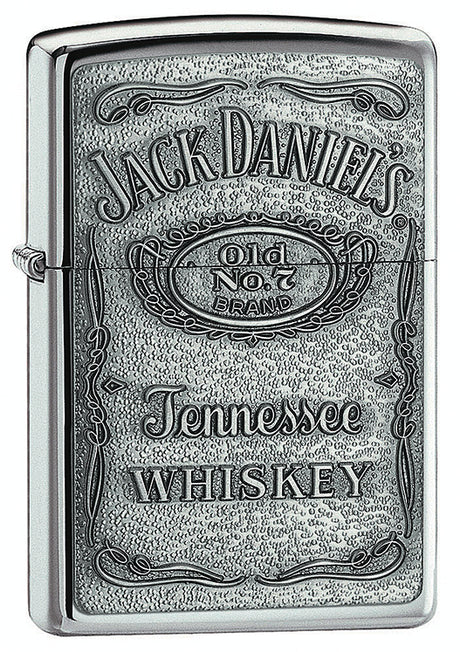 Zippo Jack Daniel's® Label Pewter Chip High Polished Chrome - 94237