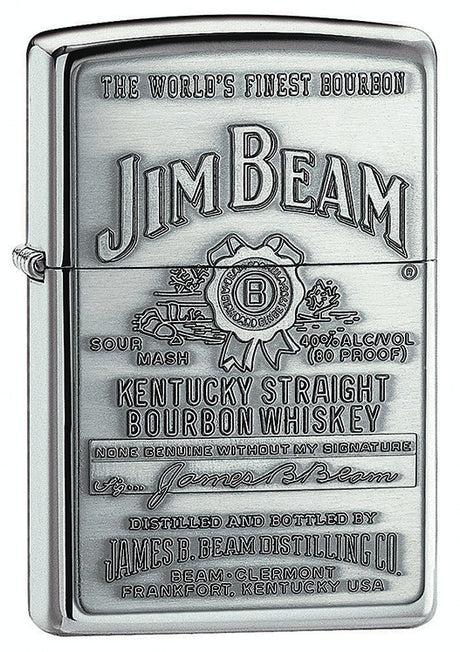 Zippo Jim Beam® Full Label Pewter Chip High Polished Chrome - 94257