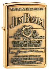 Zippo Jim Beam® Full Label Brass Chip High Polished Brass - 94258