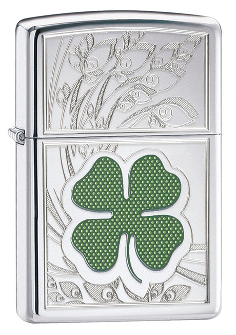 Zippo Lucky Four Leaf Clover High Polished Chrome - 94699