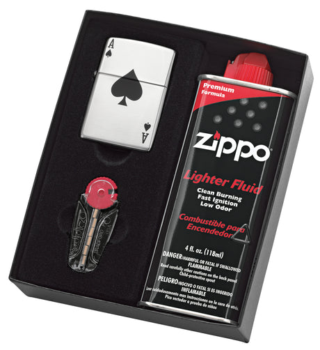 Zippo Lucky Ace with Fluid and Flints - 95411gp