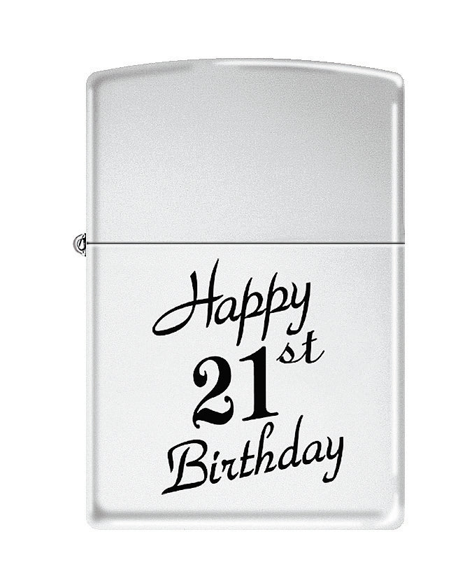 Zippo Happy 21st High Polished Chrome - 96036