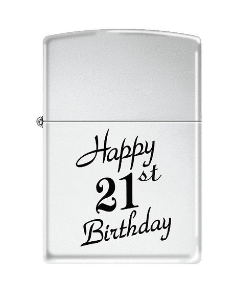 Zippo Happy 21st High Polished Chrome - 96036