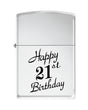 Zippo Happy 21st High Polished Chrome - 96036