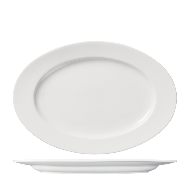 Oval Plate Wide Rim 360Mm
