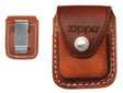Zippo Brown Leather Pouch with Clip - 98000