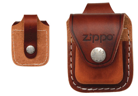 Zippo Brown Leather Pouch with Loop - 98002