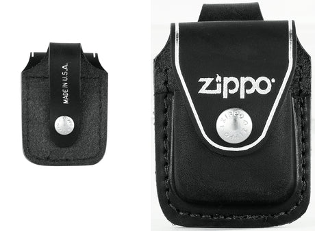 Zippo Black Leather Pouch with Loop - 98003