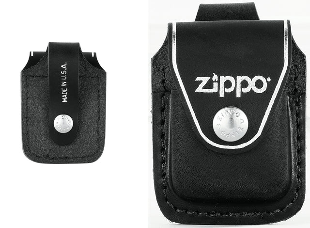 Zippo Black Leather Pouch with Loop - 98003