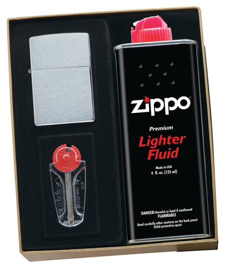 Zippo Gift Kit with Fluid Flints and Empty Lighter Slot Regular - 98065