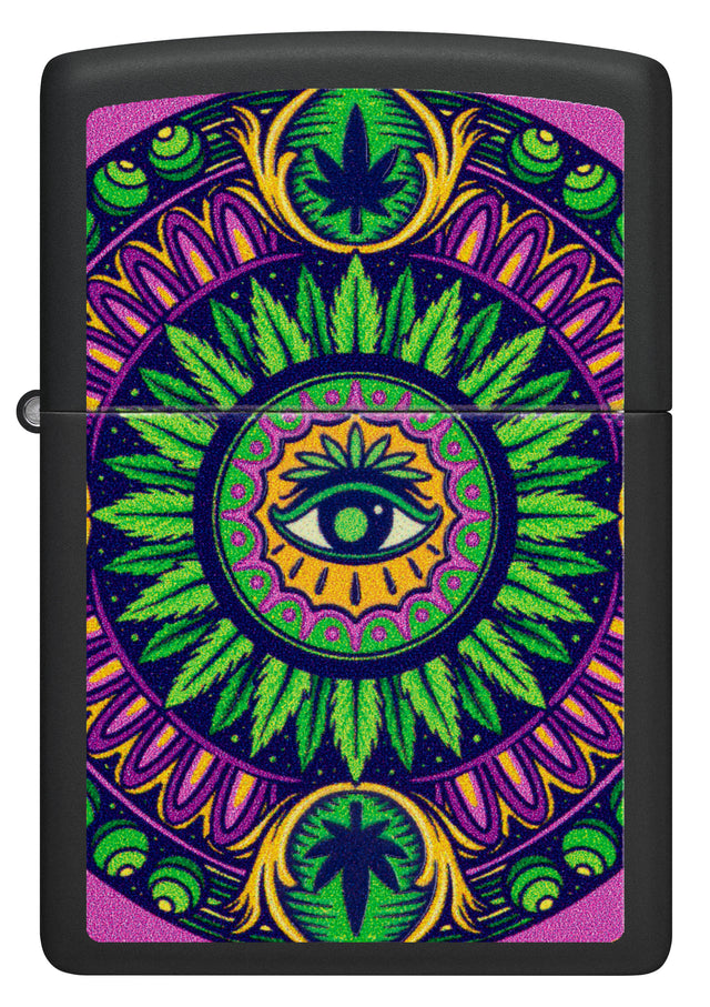 Zippo Cannabis Pattern Black Light - 98583