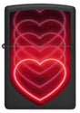 Zippo Hearts Black Light Design - 98593