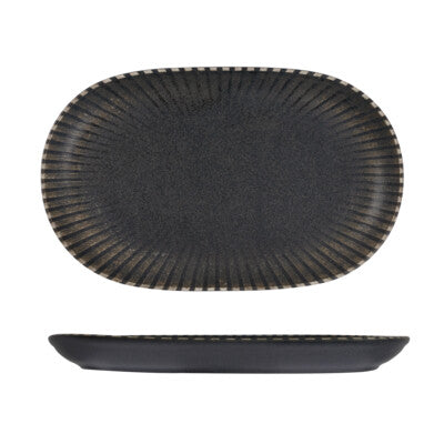Oval Platter Coupe - Black (Sold in sets of 6)