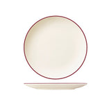 ID Fine Plate 230mm - Maroon Band (Set of 12)