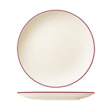 ID Fine Plate 300mm - Maroon Band (Set of 6)
