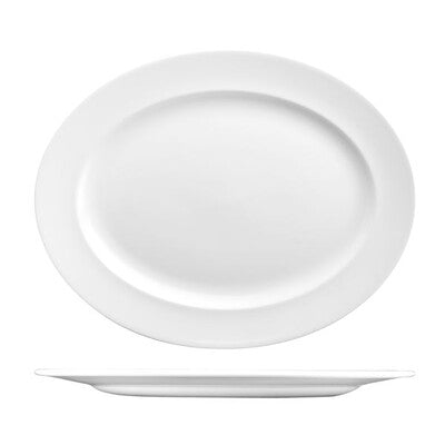 Churchill Classic Oval Wide Rim Plate -365x293mm (Set of 6)