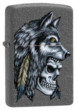 Zippo Iron Stone Wolf Skull - 99377