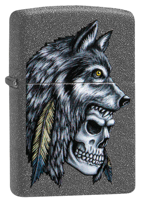 Zippo Iron Stone Wolf Skull - 99377