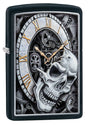 Zippo Black Matte Clock Skull - 99379