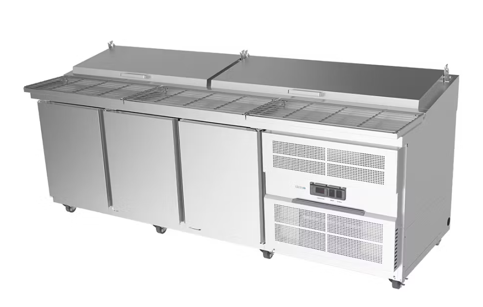 Airex AXR.PM.2450 3 Door Solid Door 2450mm Pizza Prep Bench