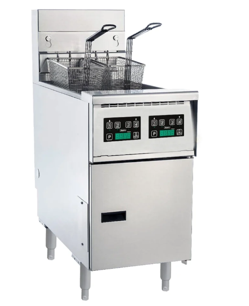 Anets AGP55TD Platinum Series Split Pot Gas Fryer with Digital Control 2x 9-11 Liters Tube Fryer Deep Fryers