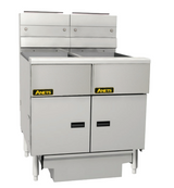 Anets FDAGG214R Goldenfry Gas Tube Fryer with 2 Bank Fryer Filter Drawer System Millivolt Control Deep Fryers