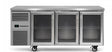Skope BB.3.GSL.r-SS | BackBar | 3 Glass Sliding Door | Remote | Fridge | BackBar Fridge | Commercial Under Bench Fridge
