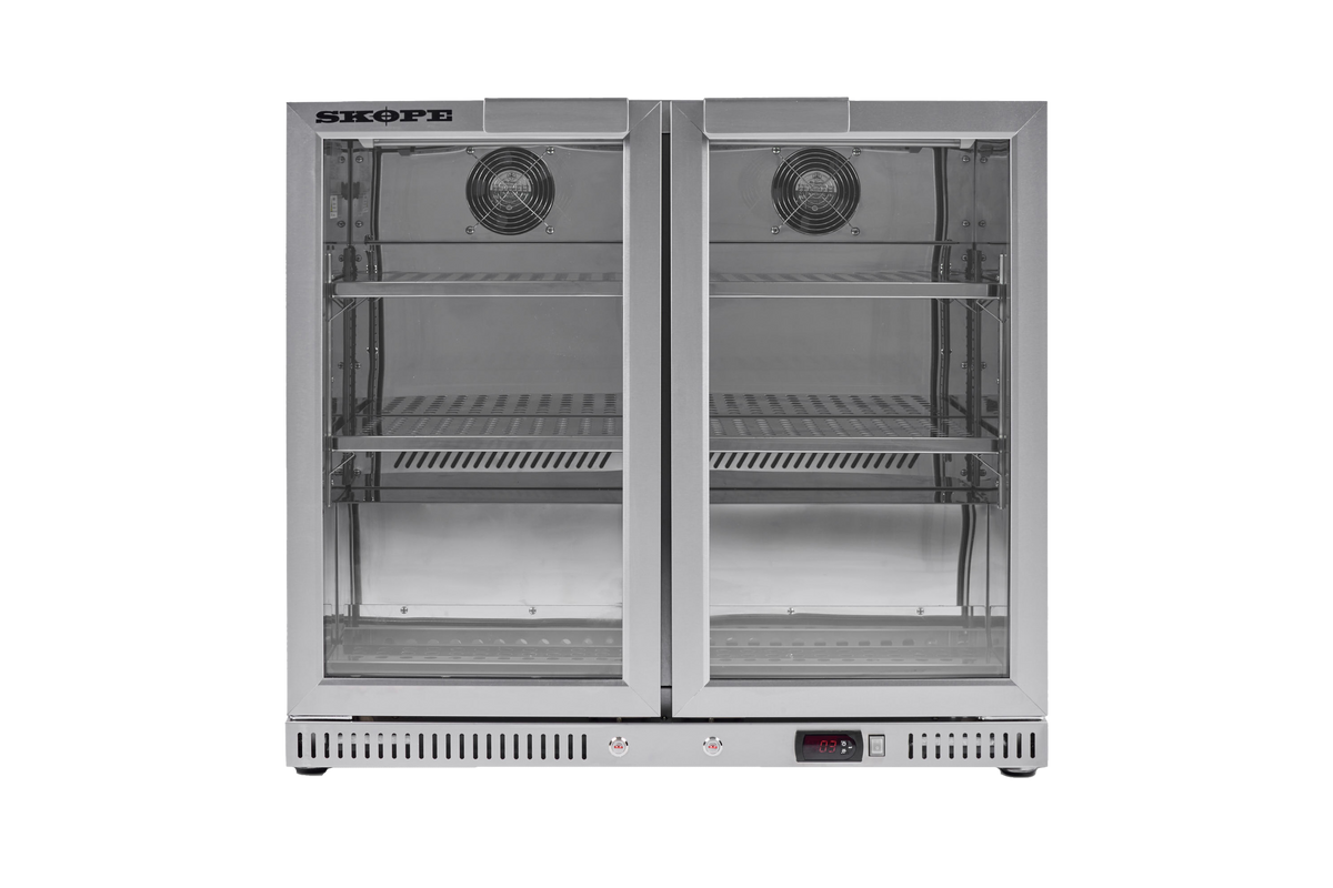 Skope Ascend 2 Door Glass Door Bar Cooler 162L