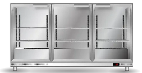 Skope BC.3.GSW | Ascend | 3 Glass Door | Bar Cooler |  Serene | Underbench Fridge
