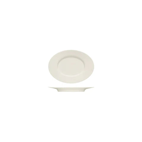 Bauscher Purity Oval Platter W Rim 180x131mm (Sold in sets of 12)