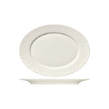Bauscher Purity Oval Platter W/Rim Relief 330mm (Sold in sets of 6)