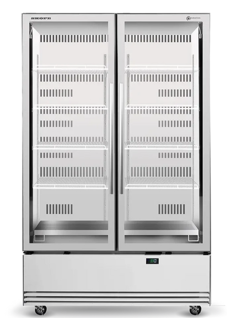 Skope BME1200N-A | 2 Glass Door Display | Storage Fridge | Upright Fridge | Display Fridge | Commercial Upright Fridge