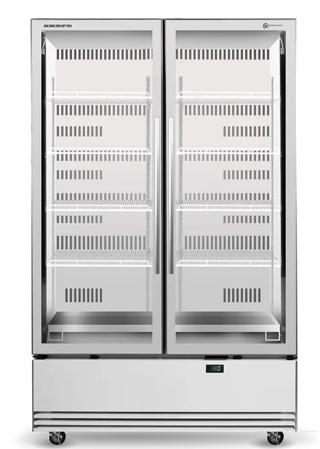 Skope BME1200N-A | 2 Glass Door Display | Storage Fridge | Upright Fridge | Display Fridge | Commercial Upright Fridge